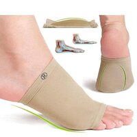 Mitsico Arch Support Sleeves - Silicone + Fabric, Free Size, Multicolour | Comfortable Gel Pad Design, Breathable, Adjustable Fit for Both Feet