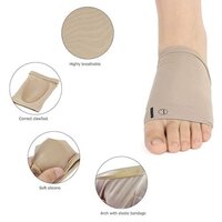 Mitsico Arch Support Sleeves for foot pain with soft Cushion and Neoprene elastic reusable Gel Pad for both Women & Men Feet Orthopedic Pad Orthotic Tool, Free Size-1 Pair