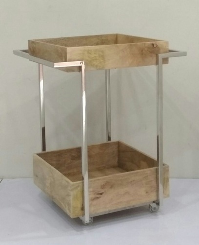 30 Inch Wooden Trolley - Assembly: No Assembly Required