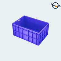 Plastic Jumbo Crates - Hdpe Material, Standard Size, Blue Color | Solid Box Style, 1-way Handlift Feature