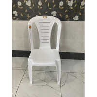 Armless Plastic Chair - Durable Polypropylene Material, Ergonomic Design , Uv Resistant And Lightweight Feature