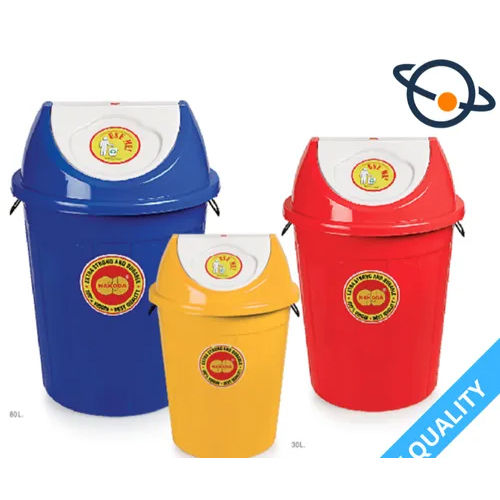 Modern Round Dustbin With Swing