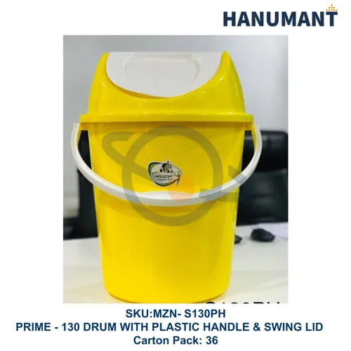 Prime Dustbin - 130 Drum With Handle & Swing Lid