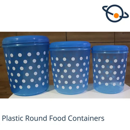 Plastic Round Container Dot Printed