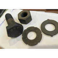 Industrial Nut Bolt - Steel, Size As Per Requirement, Black Color, Grade 8.8s | Ideal For Industrial Applications