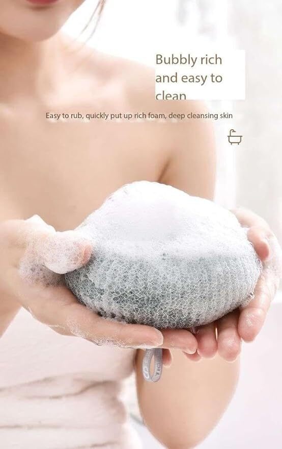 JASODANANDAN Shower Brushes,Bath Sponge Cleaning Brush Super Soft Exfoliating Bath Sponge Cleaning Brush