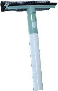 Small Squeegee Glass Wiper - Pvc Material, Single Cavity, Green Color | Reusable Double Side Window & Mirror Cleaner For Household Use
