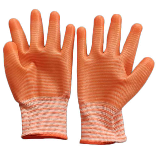 Orange Lining Coated Hand Gloves