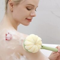 Back Scrubber - Pvc Material, Long Handle For Easy Reach | Wall Mounted Design, Ideal For Showering Comfort
