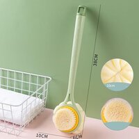 Back Scrubber for Shower, Wall Mounted Back Brush Long Handle for Shower Men Women Shower Back Scratcher, Shower Back Scrubber Brush for Body (White)