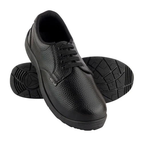 PVC Sole Safety Shoes - Durable PVC Upper, Various Sizes Available, Classic Black Color | Unisex Design, PU Insole for All-Day Comfort, Warranty Included