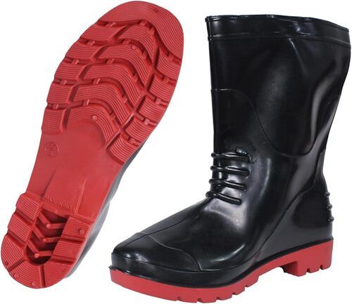 Black Industrial Pvc Half Gumboot