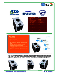 Electric Humidifier Auto Control  ate800AEH