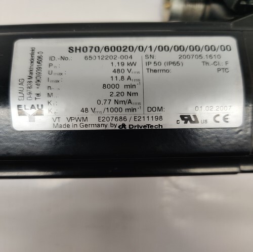 ELAU AG SM070/60020/0/1/00/00/00/00/00 SERVO MOTOR