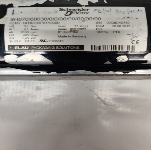 SCHNEIDER SH070/60030/0/0/00/00/00/00/00 SERVO MOTOR