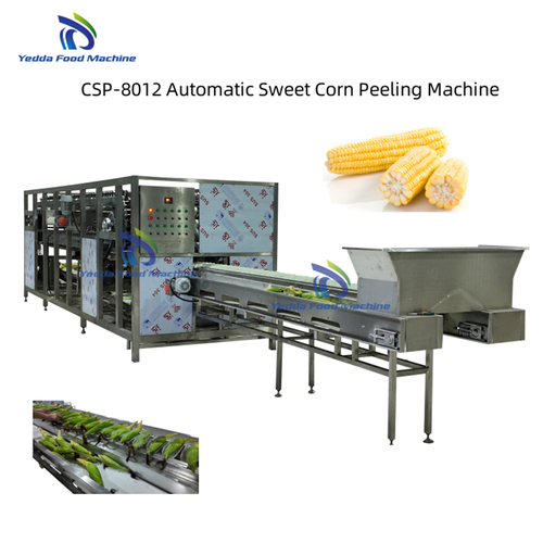 Industrial Automatic Sweet Corn Skin Peeling Machine - Color: Stainless Steel
