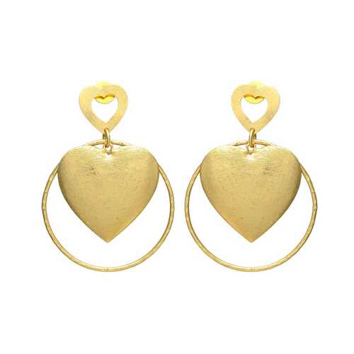 Gold plated love earrings set