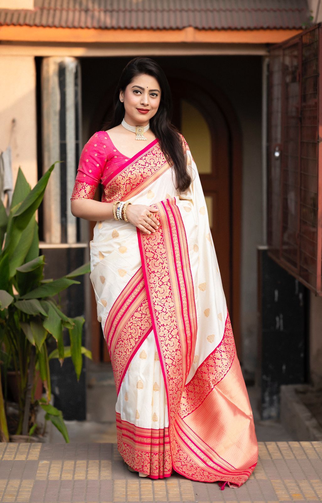 Cotton silk saree  Zair cotton silk saree
