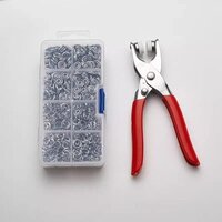 A.d.fresh 100 Pcs Snap Button Tool Kit - Metal, 15 X 12 X 10 Cm, Red | Hollow And Solid Metal Prong Snaps With Fastener Pliers For Diy Crafting