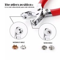 A.D.FRESH 100 Pcs Snap Button Tool Kit | Metal Prong Ring Button Hollow and Solid Metal Prong Snaps Buttons with Fastener Pliers Press Tool for Sewing and Crafting | DIY Buttons Set for Clothing