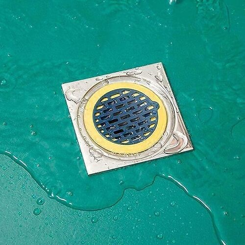 Dherik Tradworld 360 Deodorant Floor Drain, Household Bath Shower Hair Catcher Stopper Kitchen Sink Filter, Plastic Push Down Strainer (Pack of1)