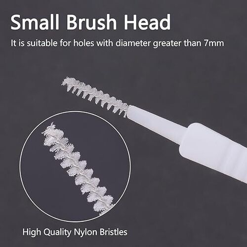 hower Head Cleaning Brush, Anti-Clogging Shower Head Cleaner Tool Small Crevice Cleaning Brushes Picks Multifunctional Hole Cleaning Brush with Nylon Bristle Non-Slip Handle