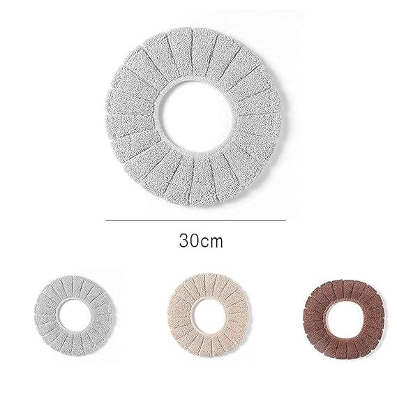 Nirvik Washable Soft Warmer Toilet Seat Cover/Toilet Seat Cushion Mat/Toilet Seat Lid Cover Pads/Easy Installation & Cleaning