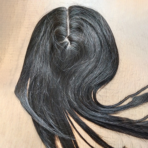 Silk Base Hair Topper Back Side