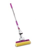 Mamohalu Pva Sponge Absorber Quick Cleaning Mop With Squeezing Technology Adjustable Handle Kitchen Bathroom Cleaner, Standard Size - Cavity Quantity: Single