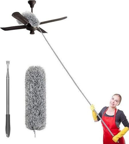 Mitsico Microfiber Feather Duster With Extendable Pole, 30-100 Inches Extra Long Duster For Cleaning