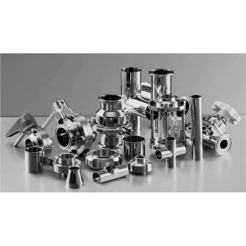 Stainless Steel Dairy Pipe Fittings - Silver Finish, Stainless Steel Material with Warranty