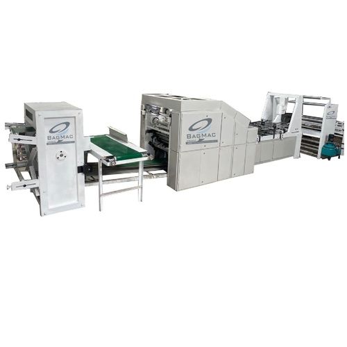 BAGMAC Square bottom Paper bag making machine with or without printing attachment