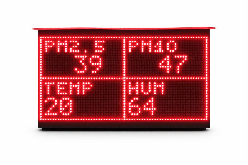 Outdoor Air Pollution Monitoring LED Display Board