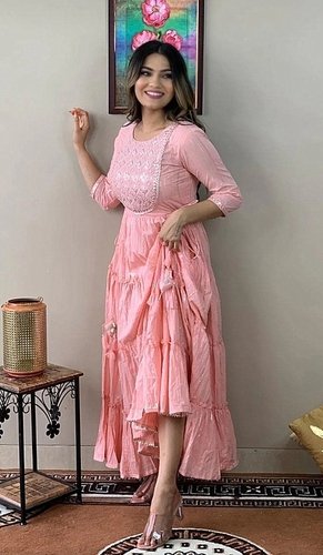 lurex printed gown