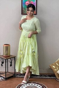 lurex printed gown