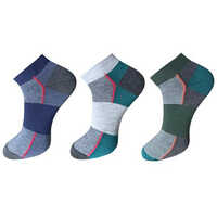 Branded Ankle Length Socks - Bamboo Cotton Spandex, Fluorescent, Double Needle | Comfortable Breathable Knit, Elasticated Ankle, Reinforced Toe And Heel