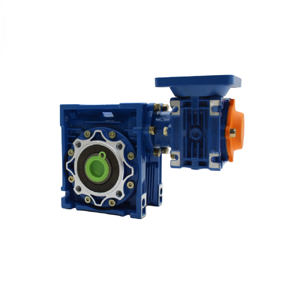 Blue Chenyue Double-Stage Worm Gear Reducer Cyrv30 + Cyrv50 Speed Ratio From 300:1To6400:1 Customizable