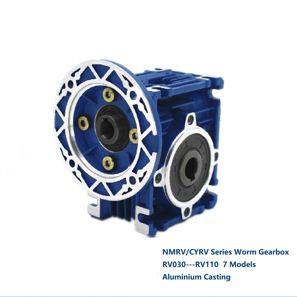 Chenyue High Torque Worm Gearbox Nmrv 30 Cyrv30 Gearbox Input 9/11Mm Output 14Mm Speed Ratio From 5:1 To 80:1 Free Maintenance - Color: Blue