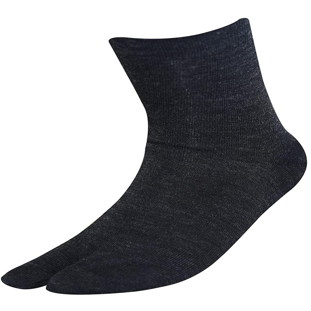 Ladies' Thumb Cotton Socks - Cotton Blend, Ankle Length, Black | Comfortable & Breathable, Unique Thumb Design For Enhanced Fit