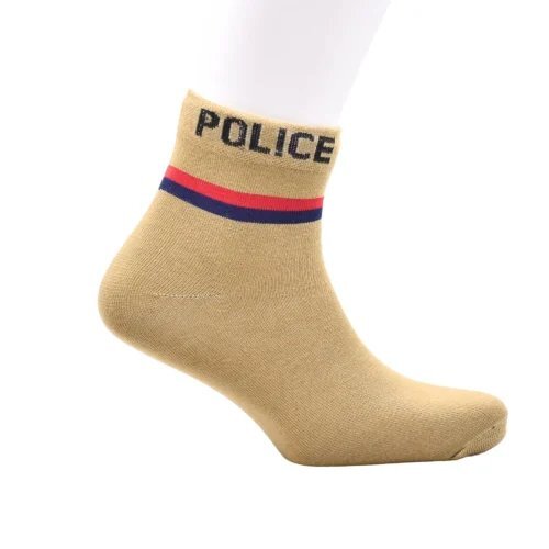 Police Khaki Cotton Socks