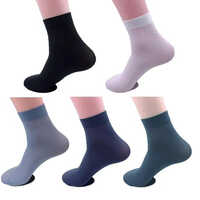 Men's Polyester Socks - High-quality Polyester, Adult Size, Black | Breathable, Moisture-wicking, Reinforced Toe And Heel, Comfortable Fit