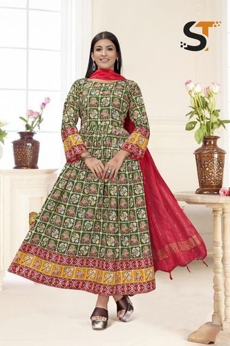 Anarkali Gown - Color: As Per Image