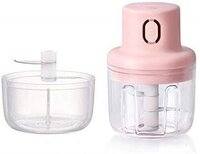 Calist Electric Garlic Chopper - Plastic, 8.8 X 8.8 X 13.2 Centimeters, Pink | Wireless Portable, Rechargeable Mini Grinder For Vegetable, Nuts, Meat