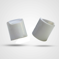 Press Disc Top Cap 19mm - Plastic Material, Size: 19mm, Color: White And Black (with Round Gold Foiling) | Ideal For Shampoo, Lotion, Conditioner, And Hair Oil Bottles