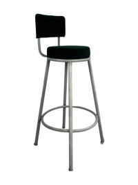 Adhunika Bar Stool with White Iron Frame