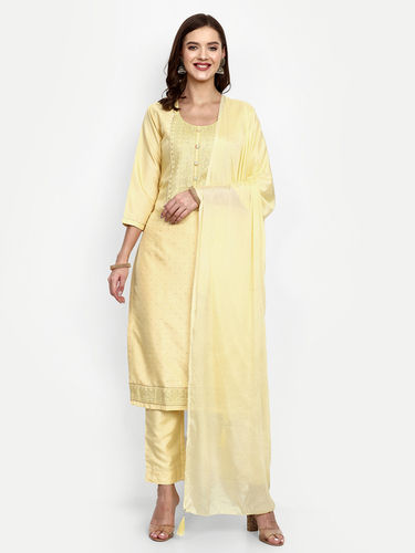 Yellow Silk Designer Salwar kameez
