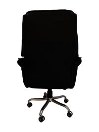 Adhunika High Back Boss Office Chair With Leather Seat (Black 28x23x49)