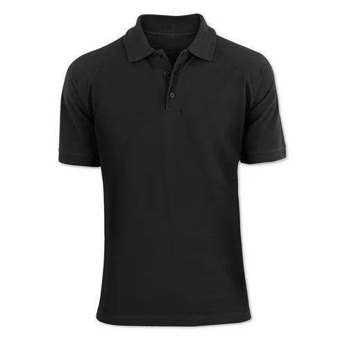 Cotton Black Polo T Shirt