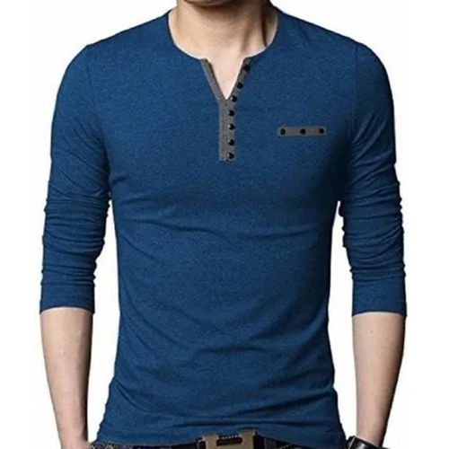 Men Plain Full Sleeve T Shirt