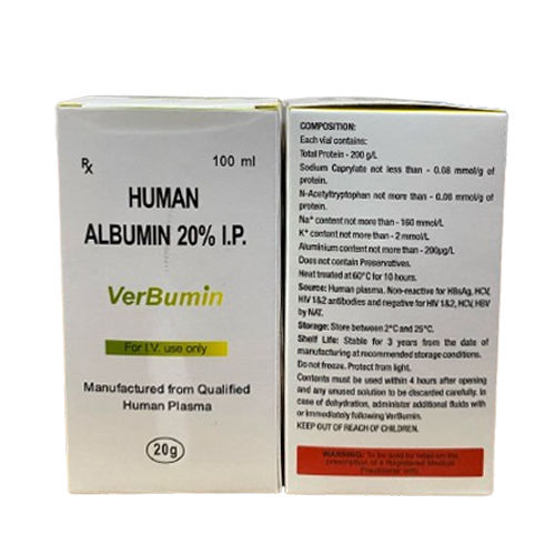 100Ml Human Albumin 20% Ip General Medicines